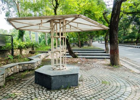 A road side sunshade and rain shelter.の写真素材