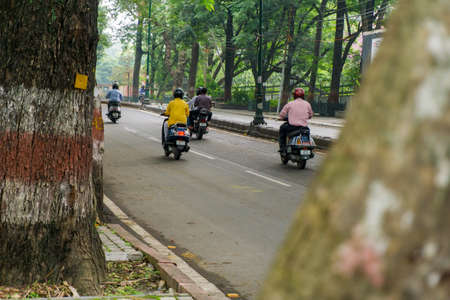29th June 2020.Uttarakhand, India. Fast moving two wheelers in the city of dehradun, India.のeditorial素材