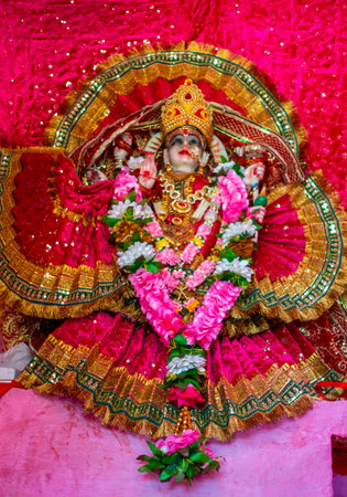 Feb14th 2024, Uttarakhand India.Goddess Durga Statue: Traditional Decor, Uttarakhand Temple, India