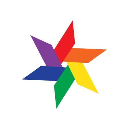 colorful abstract logo isolated on white background. web icon vector illustration. designed to show...