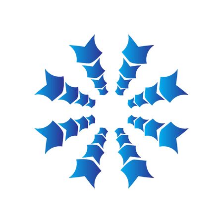 blue octagon logo vector art design for businessのイラスト素材