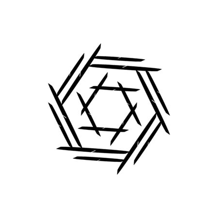 abstract hexagon logo vector conceptのイラスト素材