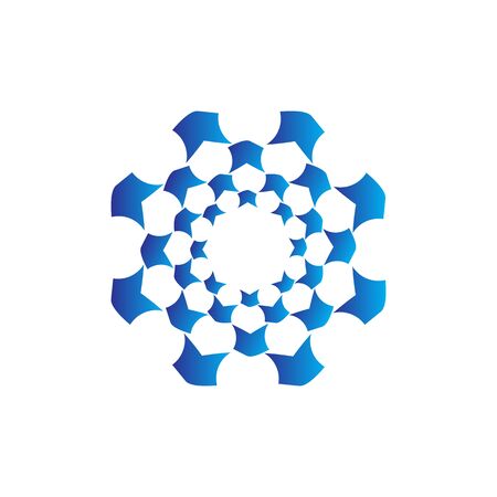blue circle logo vector art design for businessのイラスト素材