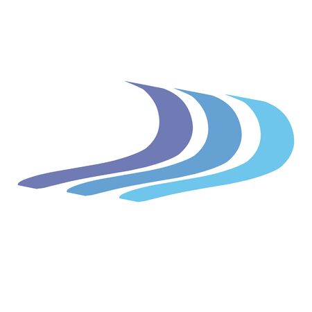wave logo vector illustration with isolated backgroundのイラスト素材
