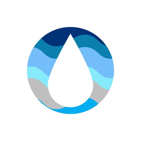 vector illustration of blue water drop logoのイラスト素材