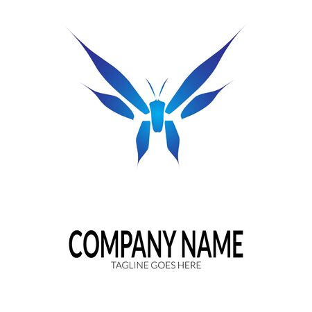 colorful butterfly logo web icon design, butterfly vector template with a simple but elegant concept. suitable for business, company and others activitiesのイラスト素材