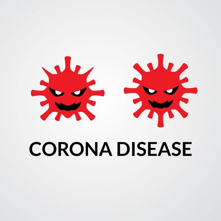 set of coronavirus sign vector illustration. covid 19 icon logo with background isolatedのイラスト素材