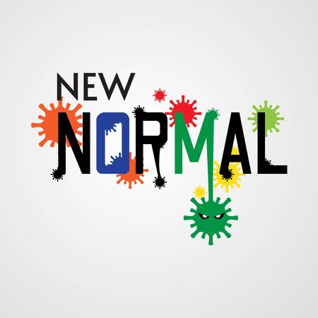 new normal concept vector illustration. designed to show risks that must be facedのイラスト素材