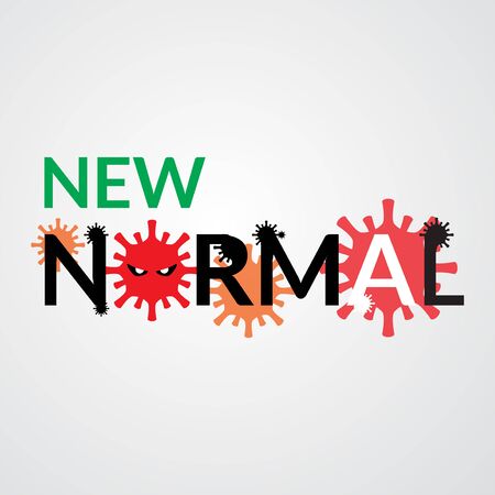 new normal concept vector illustration. designed to show risks that must be facedのイラスト素材