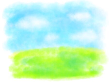 sky and the earth pastel color  illustrationの写真素材