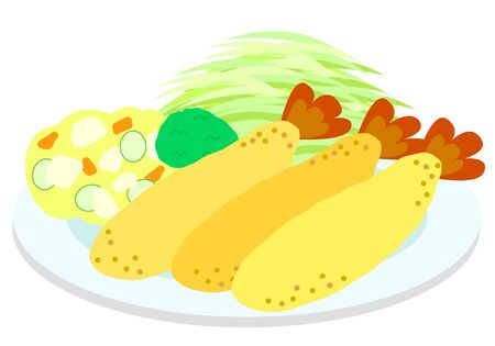 Illustration of shrimpのイラスト素材