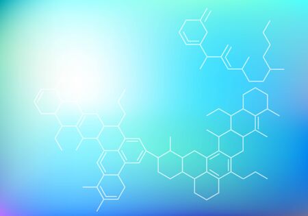 Abstract background of blue bokeh in chemical imageの写真素材