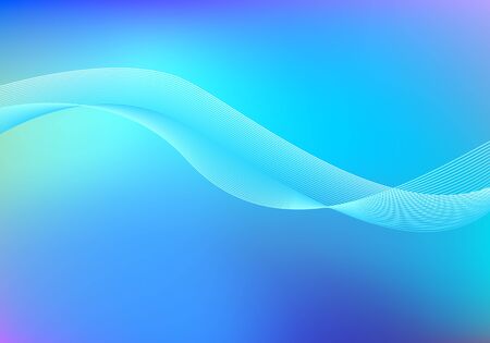 Abstract background of blue waveformの写真素材