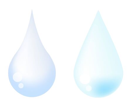 Illustration of water droplets/raindropsのイラスト素材