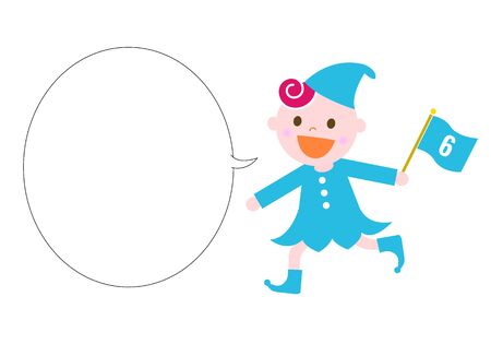 Design material for SDGs, children and balloons illustrationsのイラスト素材