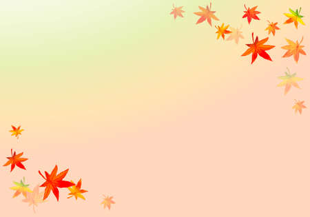 Circular frame illustration of watercolor leavesのイラスト素材