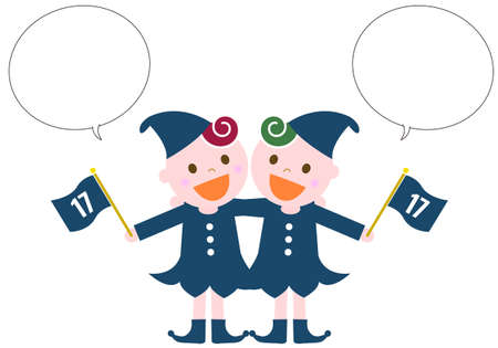 Illustration of sdgs specified color children and balloonsのイラスト素材