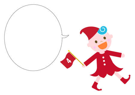 Illustration of sdgs specified color children and balloonsのイラスト素材