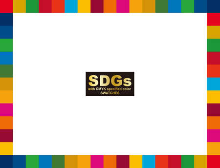 SDGs CMYK Specified Color Background/Frame 2 (with CMYK Specified Color Swatch)のイラスト素材