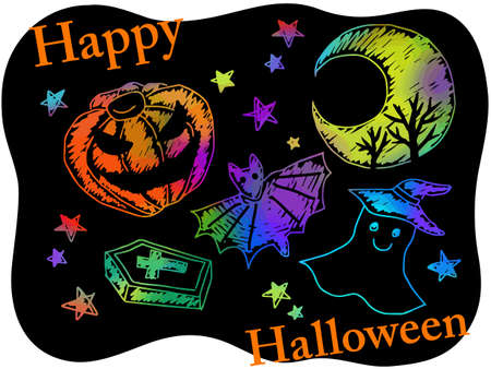 Art-like Halloween Illustrationsのイラスト素材
