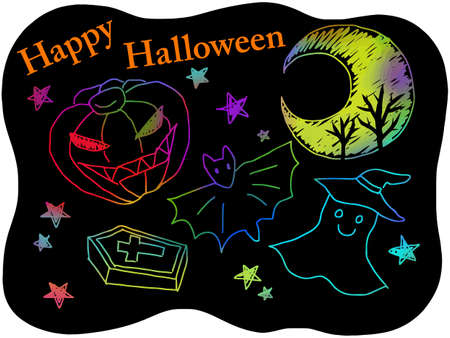Art-like Halloween Illustrationsのイラスト素材