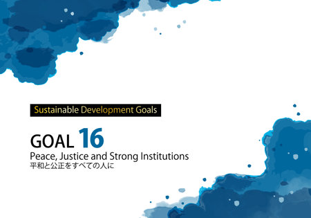 SDGs Goal 16 Specified Color (with Swatch) Abstract Watercolor Backgroundのイラスト素材