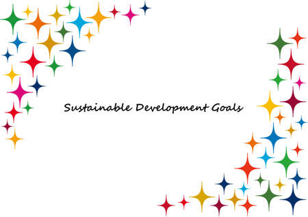 SDGs CMYK specified color (with swatch) cross light frameのイラスト素材