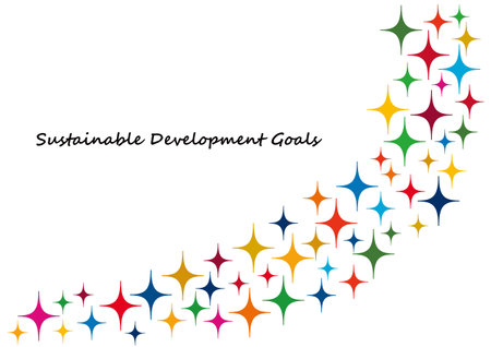 SDGs CMYK specified color (with swatch) cross light lineのイラスト素材