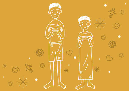 Image illustration of poverty (RGB)のイラスト素材