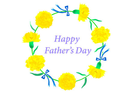Father's Day yellow carnation iconのイラスト素材