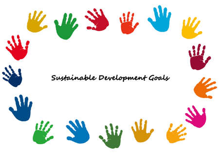 SDGs Image Hand Shape Icon Frameのイラスト素材