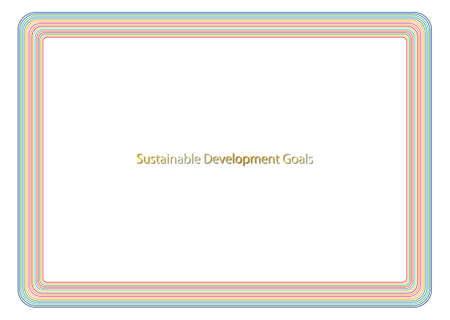 SDGs image line frame CMYK illustration 4, vectorのイラスト素材
