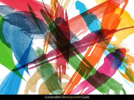 Watercolor Abstract Background of SDGs Diversity Imageの写真素材
