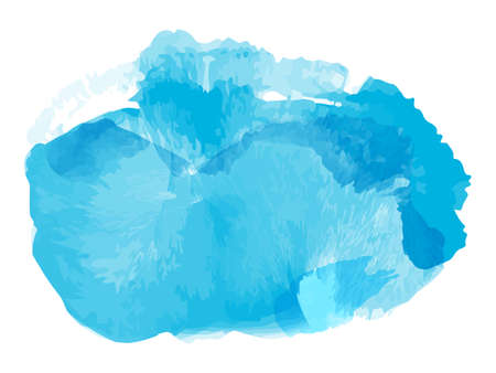 Watercolor blue abstract frame with water imageのイラスト素材