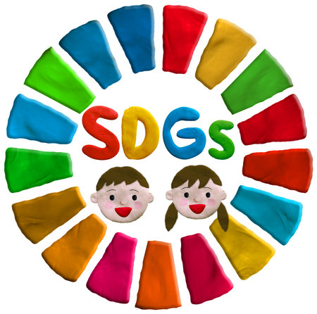 SDGs and Children's Three-Dimensional Clay Art Iconsの写真素材