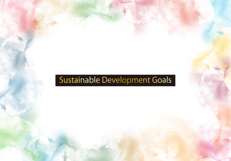 SDGs Image Stylish Watercolor Abstract Frame 11の写真素材