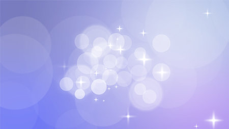 Deep blue abstract frame with light and bokeh ballsの写真素材