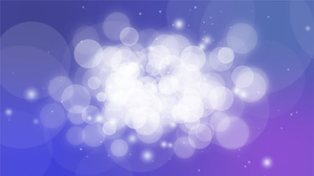 Deep blue abstract frame with light and bokeh ballsの写真素材