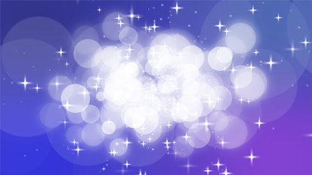 Deep blue abstract frame with light and bokeh ballsの写真素材