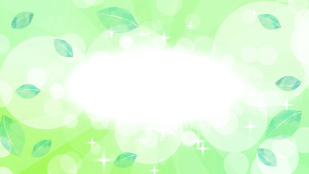 Fresh green leaves spring background with space for text illustration.の写真素材