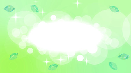 Fresh green leaves and bokeh background with space for your textの写真素材