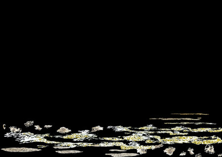 Understated golden glitter black background illustrationのイラスト素材