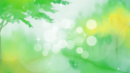 Abstract nature background with bokeh and sun light. Vector illustration.の写真素材
