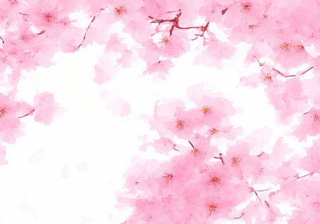 cherry blossom sakura background with copy space for your textの素材