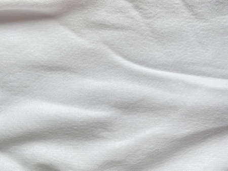 White crumpled cotton fabric. Materialの写真素材