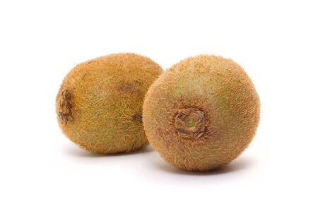 Kiwi fruit on white backgroundの写真素材