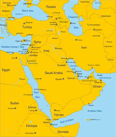 Abstract vector color map of Middle East country 

のイラスト素材