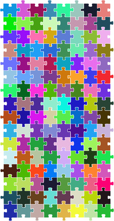 Abstract vector illustration of different color puzzleのイラスト素材