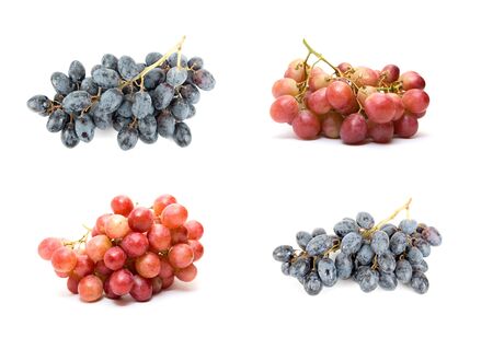 grape set isolated on white backgroundの写真素材