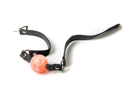 sadomasochism gag isolated on a white backgroundの写真素材